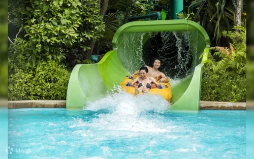 Experiencing the thrilling Riptide Rocket hydro-magnetic coaster.