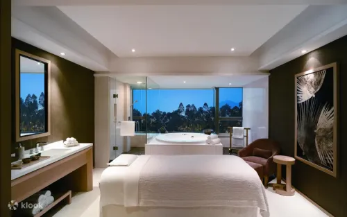Luxurious private spa suite with Tolo Harbour views