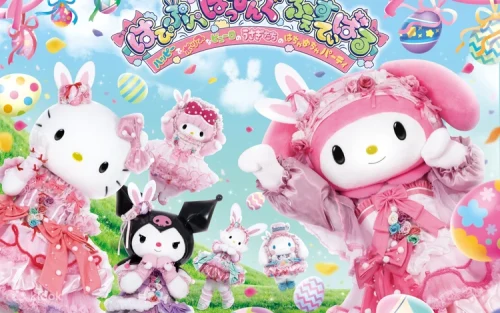 Hello Kitty and friends performing live at the Kawaii Kabuki show
