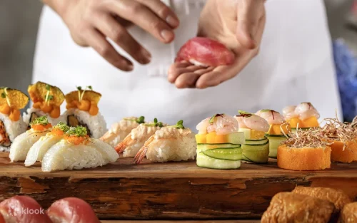 Elegant dining atmosphere at Shin Yeh Japanese restaurant in Taipei