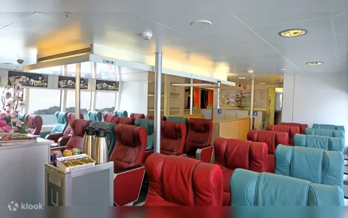 Comfortable and spacious Economy Class seating on the Bintan ferry