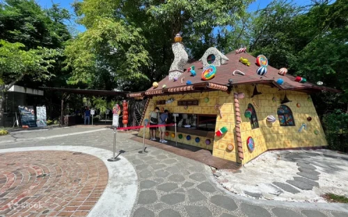 Five-story extreme chimney slide at the cultural village