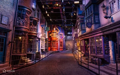 Sipping magical beverages at the immersive Backlot Cafe
