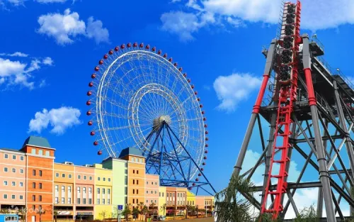 Family enjoying the Mining Coaster at Lihpao Land Explore the World