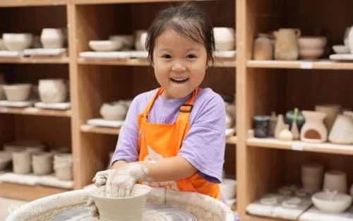 Bright and welcoming ceramics studio interior at Orchard Gateway