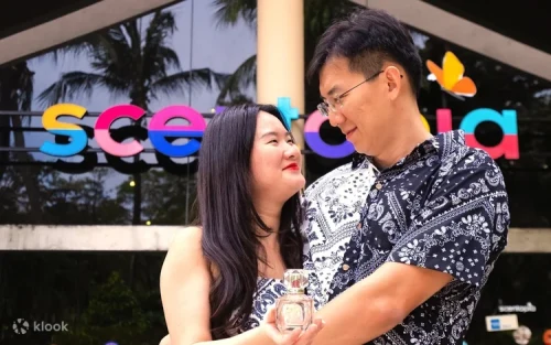 Interactive scent personality quiz at Scentopia Singapore