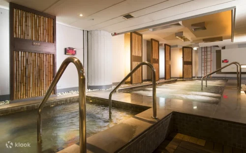 Rejuvenating SPA hydrotherapy pool to massage and soothe tired muscles