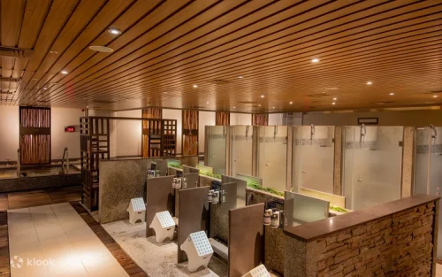 Traditional wooden sauna and steam room for ultimate body detoxification