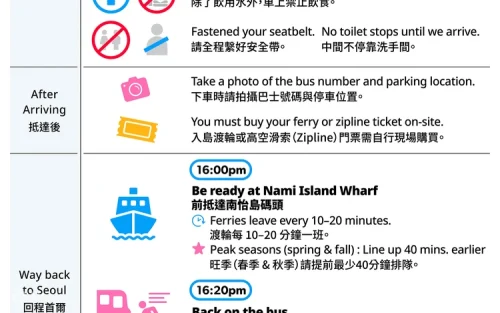 遊客在舒適的來回接駁專車上享受放鬆的乘車時光