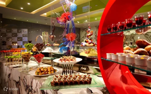 Exquisite dessert station with handcrafted pastries