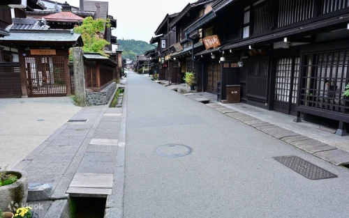 Delicious local Hida beef sushi and traditional Japanese street food in Takayama
