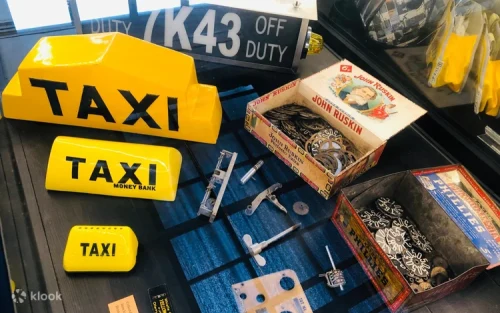 DIY 3D paper taxi models made from unique admission tickets