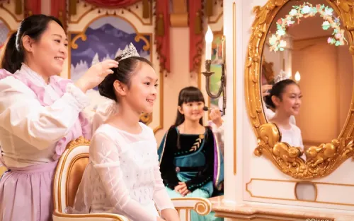 Elegant interior of the royal makeover salon in Hong Kong