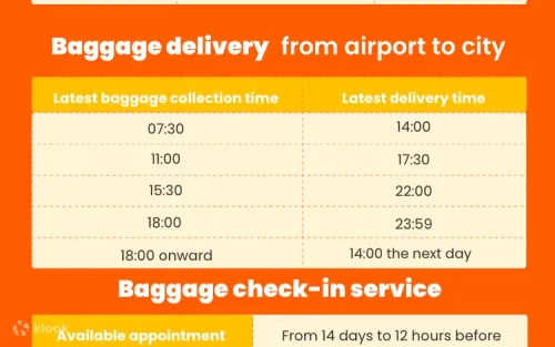 Secure luggage drop-off counter at Hong Kong International Airport
