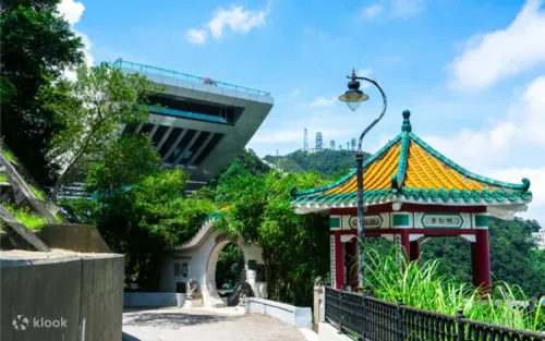 Historic Man Mo Temple with traditional incense coils in Central
