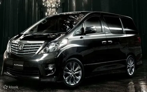 Spacious interior of a premium Toyota Alphard in Hong Kong