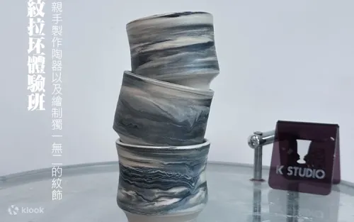 Beautifully glazed ink pattern pottery cups and vases