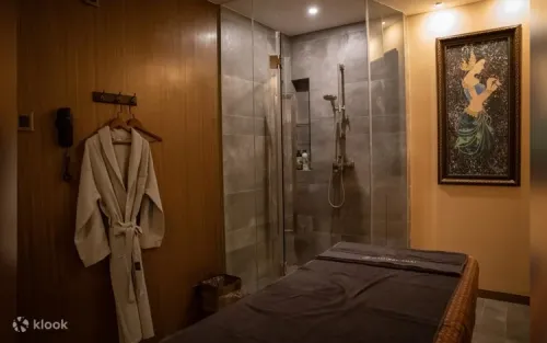 Tranquil spa treatment room with warm lighting in Hong Kong