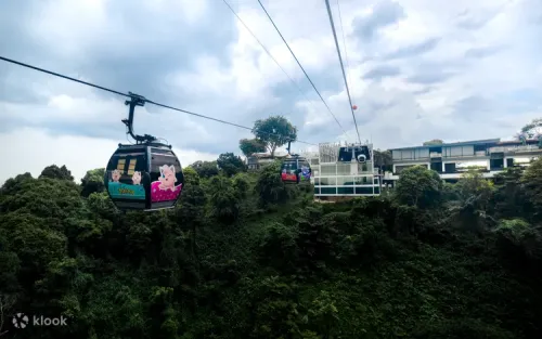 Nighttime UV Cable Car Adventure with interactive hidden surprises