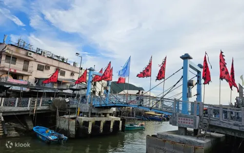 Traditional wooden stilt houses lining the waterways of Tai O village