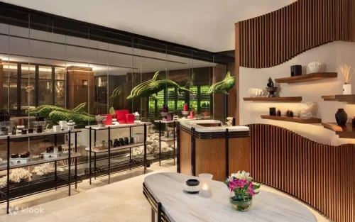 Luxurious treatment room at the Ocean Park Marriott Hotel spa