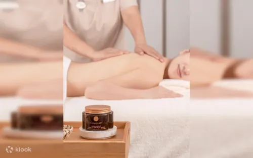 Premium botanical skincare products used for facial treatments