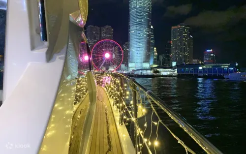 Stunning 360-degree view of the Symphony of Lights from the water