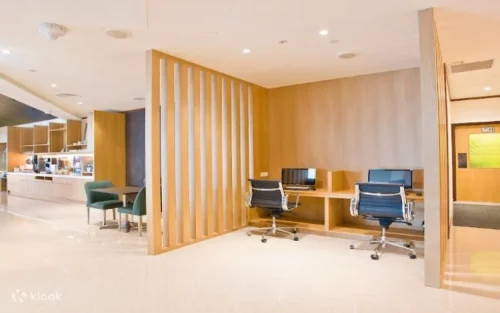 Fully equipped T2 gymnasium for travelers to exercise during layovers