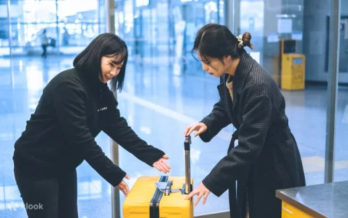 Secure luggage storage and delivery counter in South Korea