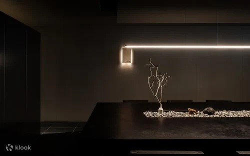Elegant and minimalist perfume workshop space in Seoul
