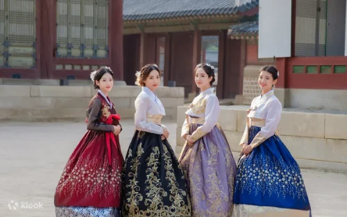 Themed photo studio session wearing a royal princess hanbok