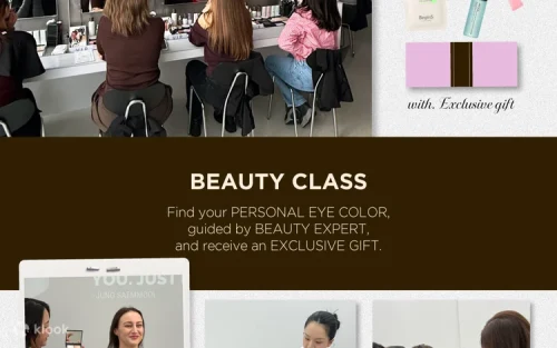 Group of friends enjoying a Korean beauty masterclass in Seongsu