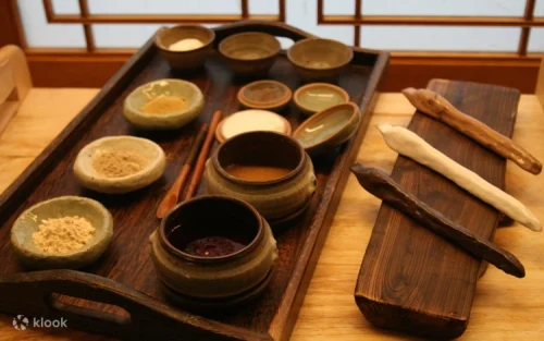 Cozy and traditional Korean decor inside the wellness sanctuary