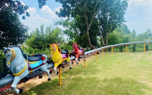 Taiwan's first aerial Jungle Rider electric railcar in action