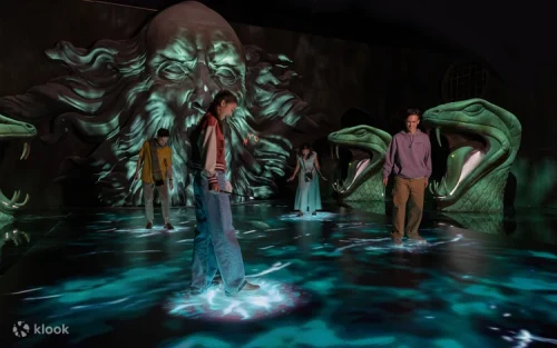The glowing infinity mirrors inside the magical Hall of Prophecy