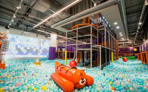 Kids navigating the exciting ninja warrior obstacle course