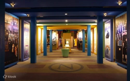 Children playing in the three-story climbing and exploration area