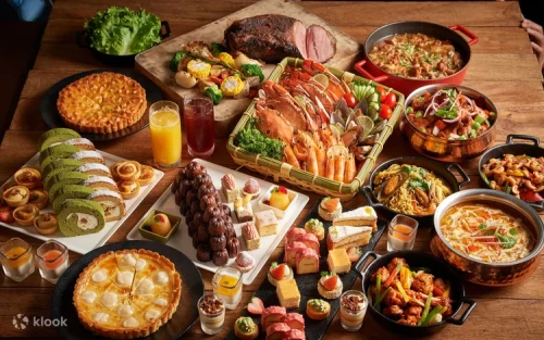 Fresh premium seafood and sashimi selection at the buffet