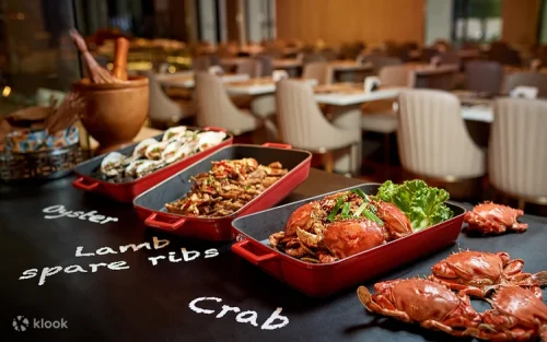 Elegant and spacious dining area inside Grand Mayfull Hotel