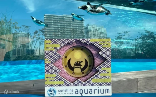 Vibrant coral reefs and colorful fish inside the massive aquarium tanks